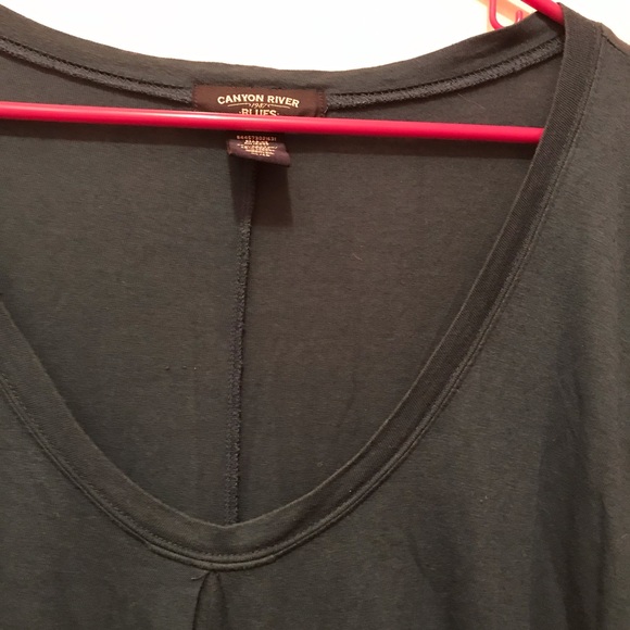 Sea Green Canyon River Blues Drapey Blouse - Picture 7 of 8